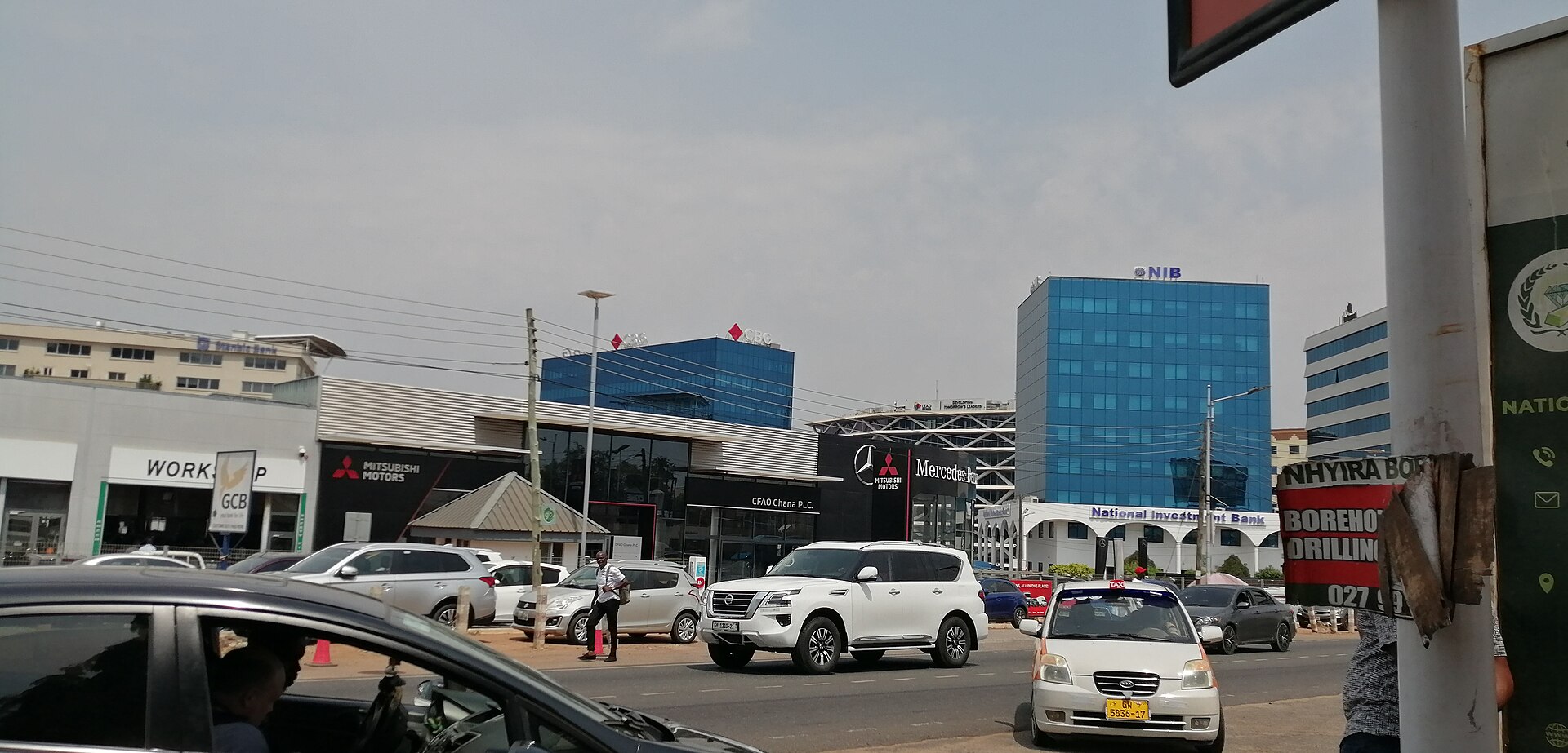An arrivals hall at Ghana's airport.