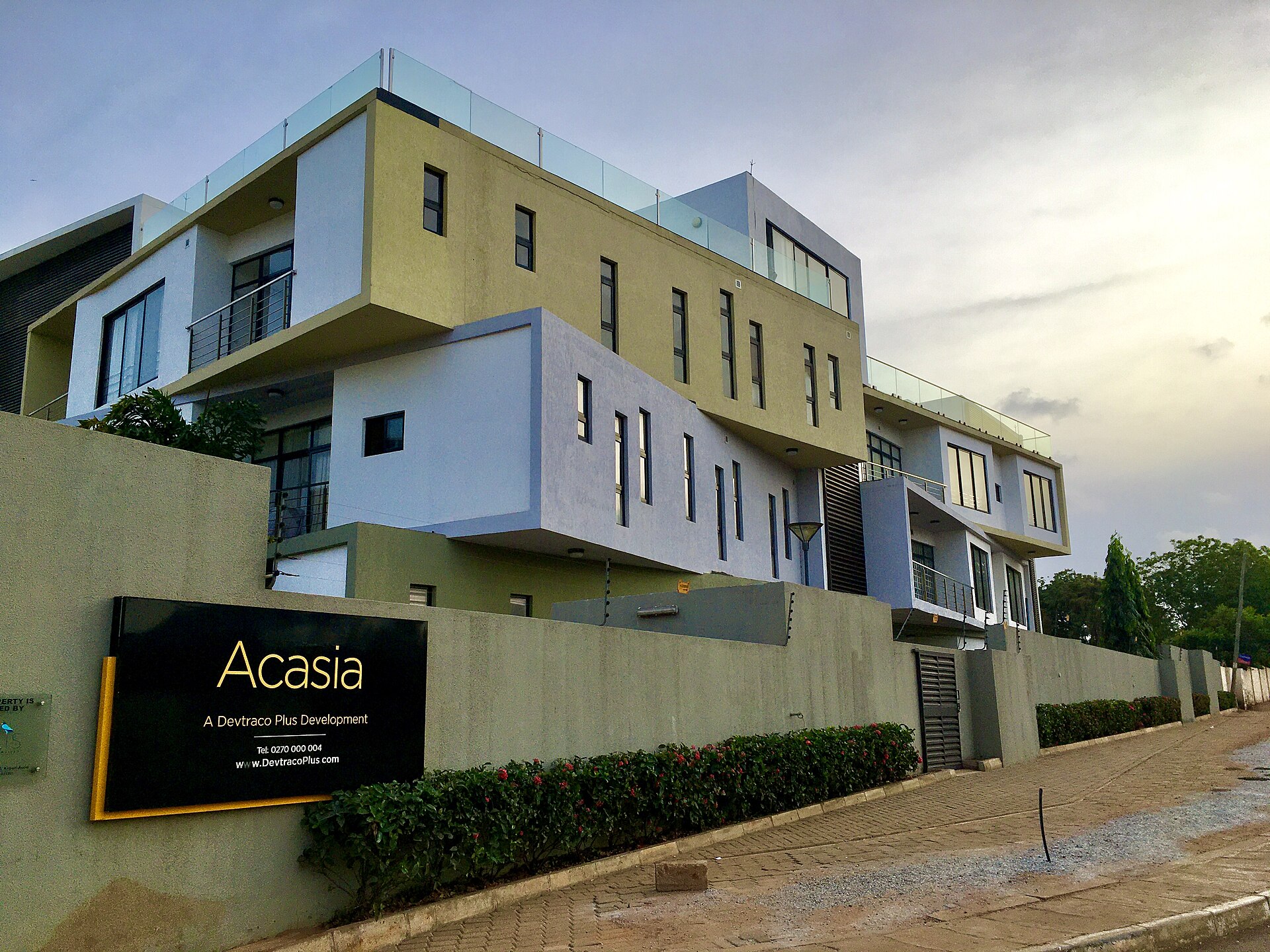 A residential apartment building in Ghana.