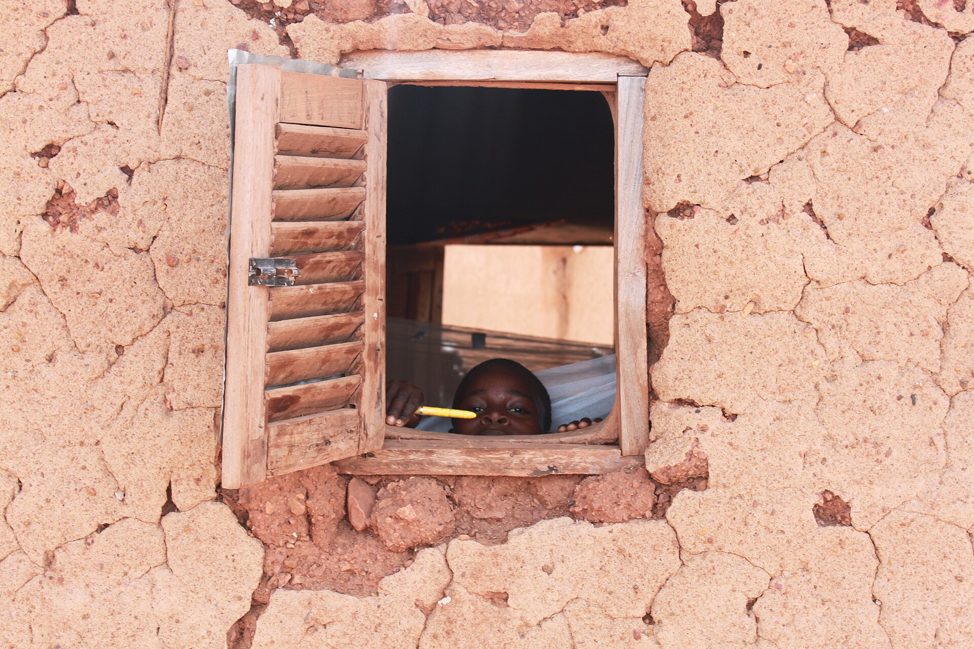 A treated mosquito net in Ghana.