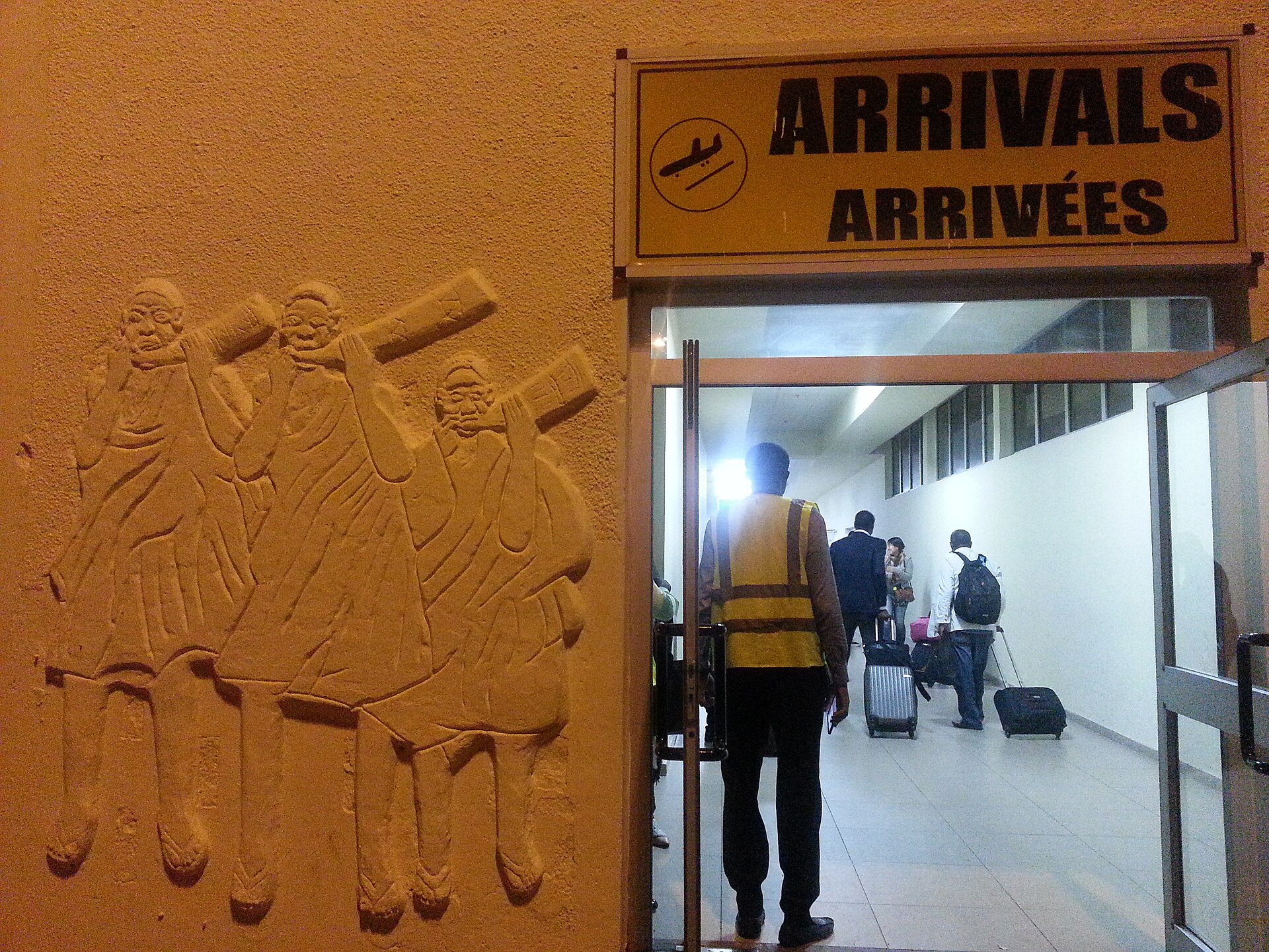 Arrivals at Kotoka International Airport, Accra.