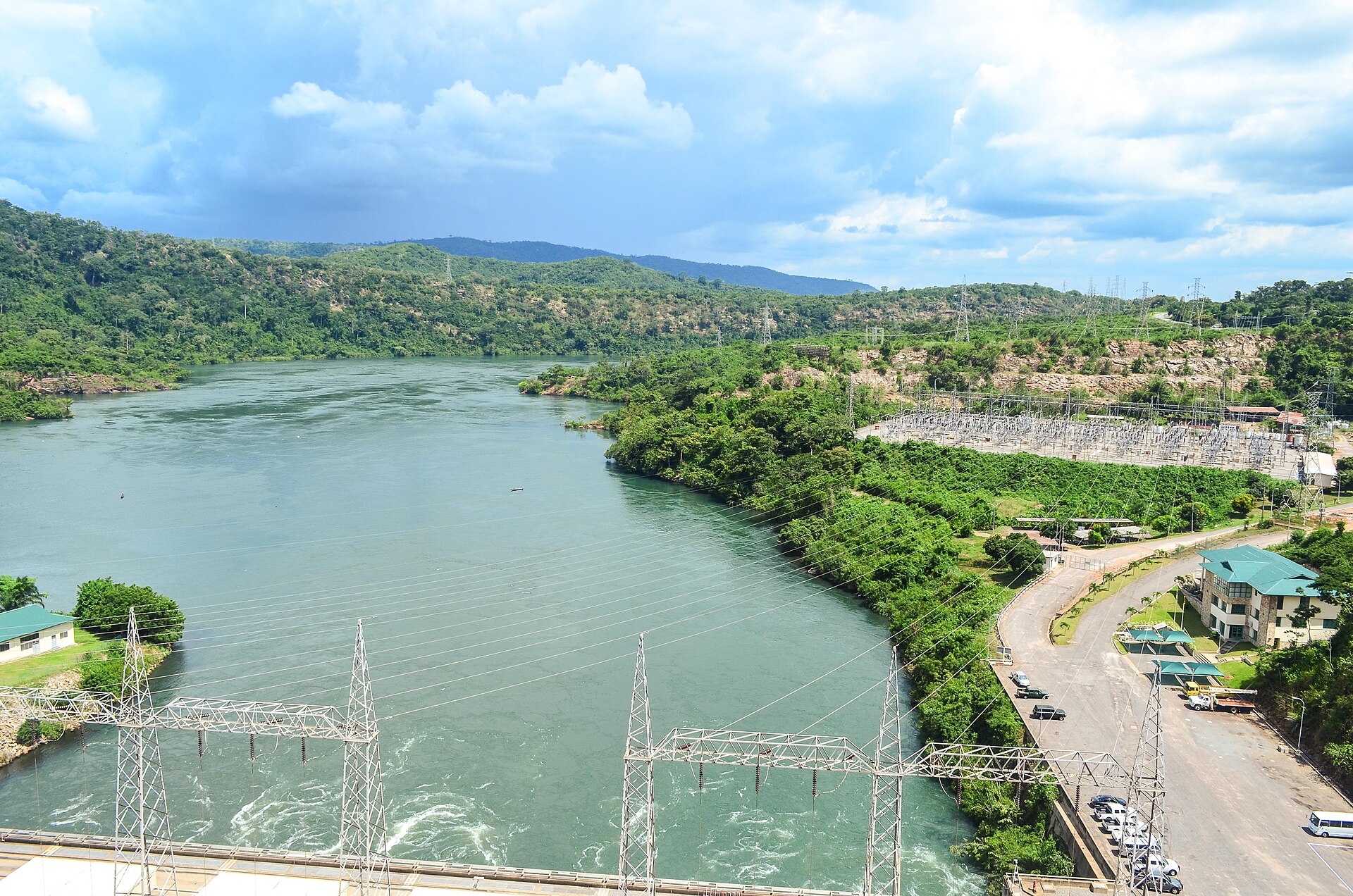 The Akosombo hydroelectric dam in Ghana.