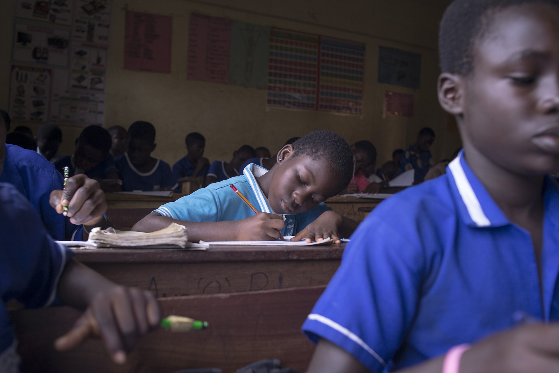 Pupils in a Ghanaian classroom.