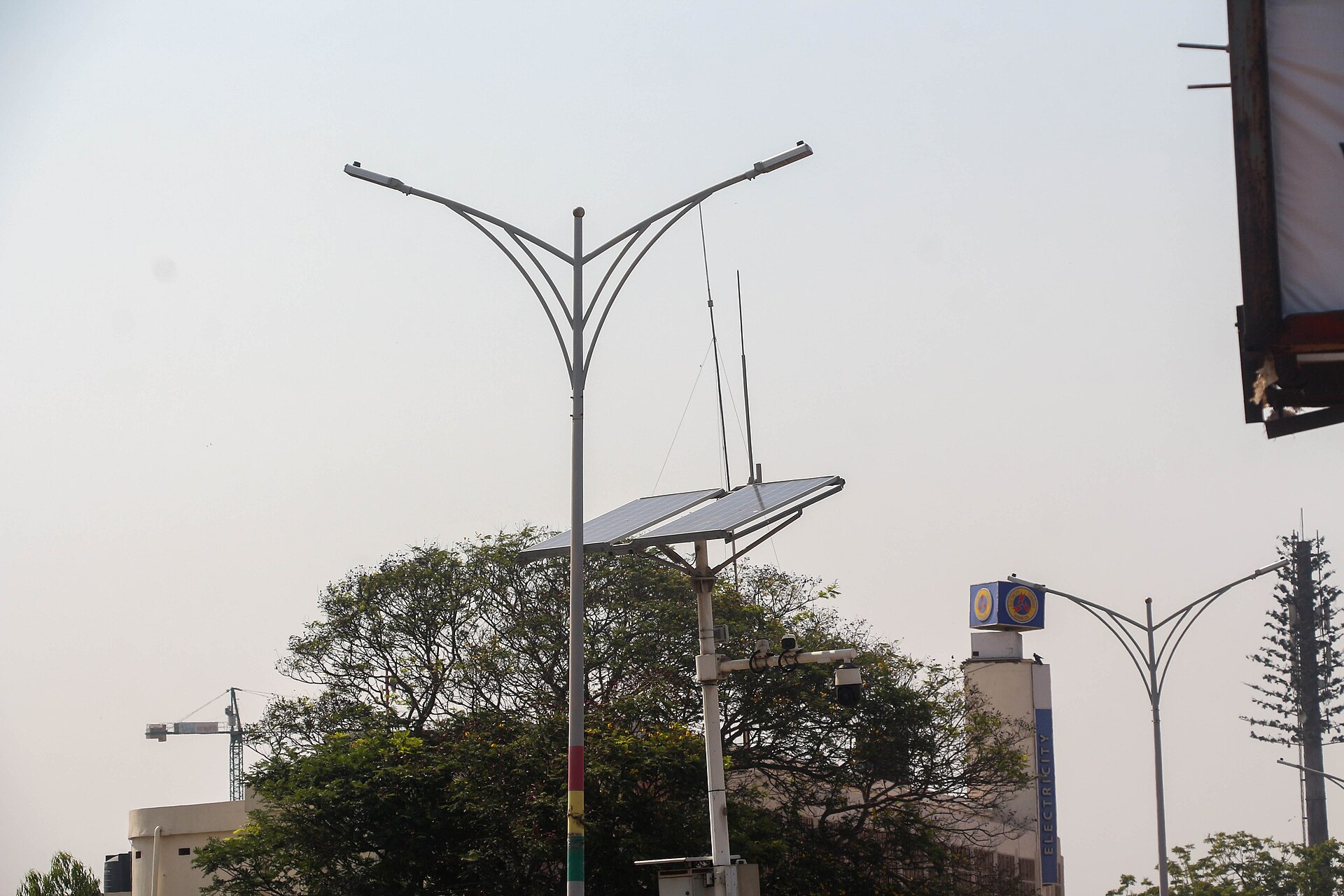 A solar panel installation in Ghana.
